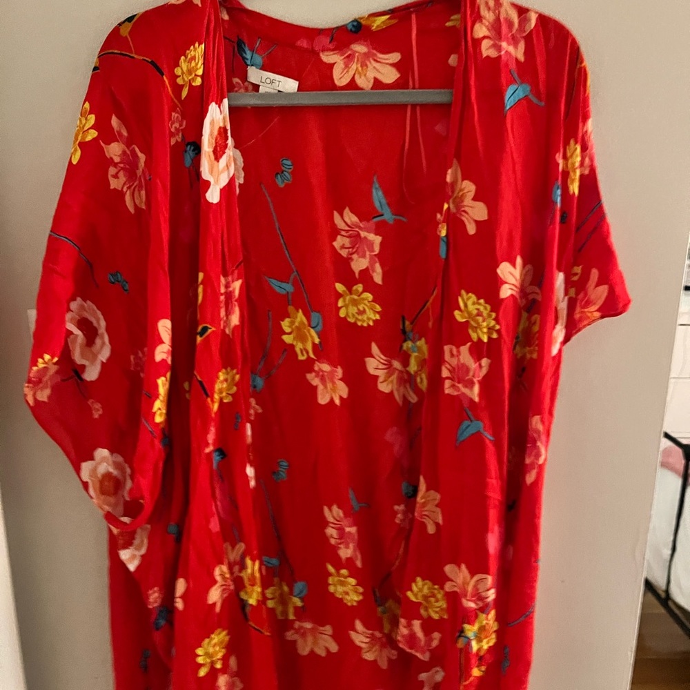 Loft Floral Kimono-like shirt